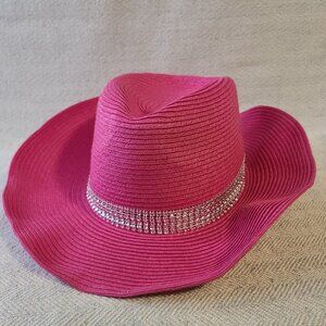 Vintage Mary Kay pink cowgirl hat- silver embellishment